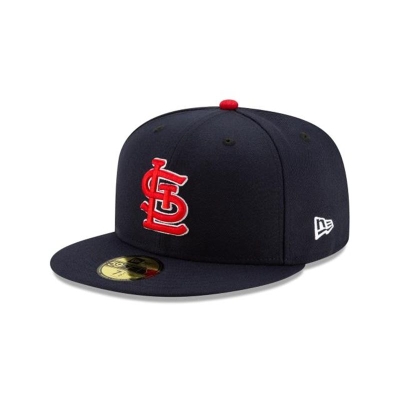 Blue St. Louis Cardinals Hat - New Era MLB Authentic Collection Alt 59FIFTY Fitted Caps USA9104853